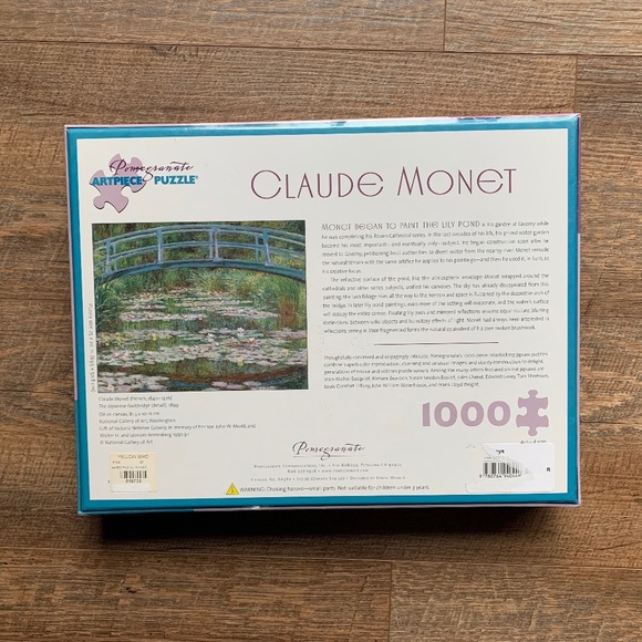 Pomegranate ArtPiece Puzzle 1000 Piece Claude Monet Japanese Footbridge NEW - Picture 3 of 4